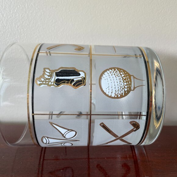 Never used Vintage Culver Golf Accent 14oz  Glasses with Ice Bucket - Picture 8 of 8